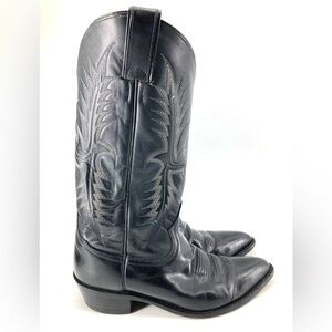 Tony Lama Black Pampas Vaquero Western Cowboy Boots